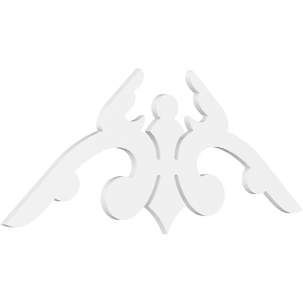 Ekena Millwork Pitch Milton Architectural Grade PVC Gable Pediment, 60"W x 25"H x 1"P (10/12) GPP060X025X100MIL - main